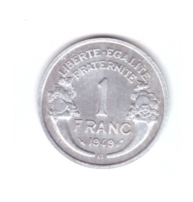 Moneda Franta 1 franc 1949 B, stare foarte buna, curata foto
