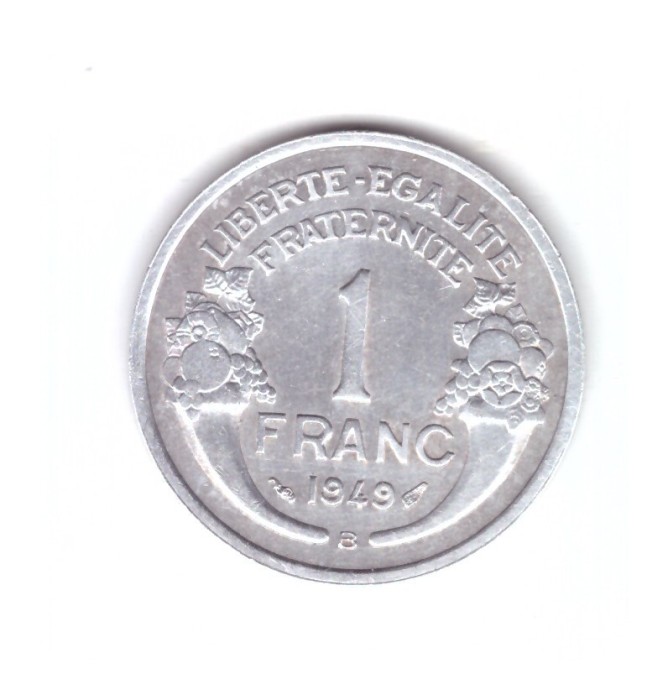 Moneda Franta 1 franc 1949 B, stare foarte buna, curata