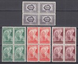 ROMANIA 1930 LP 85 RECENSAMANTUL POPULATIEI SERIA IN BLOC DE 4 TIMBRE STARE MNH