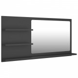 Oglindă de baie, gri , 90 x 10,5 x 45 cm, PAL, vidaXL