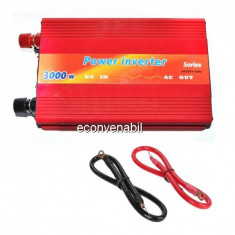 Invertor Auto 12V la 220V 3000W Constant Max.2000W Cabluri fara Clesti foto