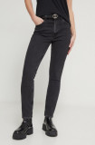Abercrombie &amp; Fitch jeansi femei, culoarea negru