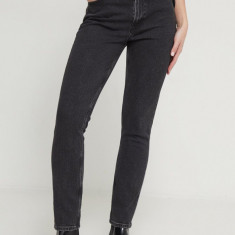 Abercrombie & Fitch jeansi femei, culoarea negru