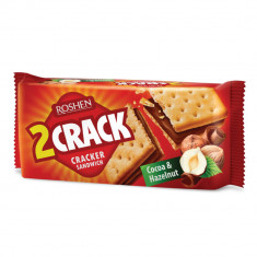 Biscuiti cu Umplutura de Ciocolata si Alune, Roshen 2 Crack, 235 g, Biscuiti cu Umplutura Roshen, Pachet de Biscuiti cu Ciocolata, Gama Roshen 2 Crack