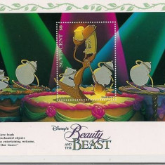 St.Vincent 1992 Beauty & Beast, Cartoon, Disney, perf.sheet, MNH AD.017