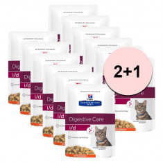Hill&#039;s Prescription Diet Feline i/d AB+ carne de pui 12 x 85 g 2+1 GRATUIT