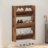 vidaXL Dulapuri pentru pantofi de perete Lemn vechi 60 x 18 x 60 cm