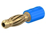 Adaptor Banană Albastru 4mm 25A Aurit Neizolat