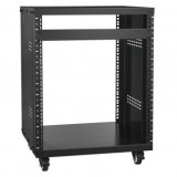 Rack metalic de podea 12U, 510 x 460 x 700 mm, Adancime 18 inch, 4 x roti blocabile, Oem