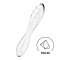 Dildo Texturat Din Sticla Borosilicata Dazzling Crystal 1, Transparent, 17.5 cm