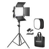 Cumpara ieftin Neewer 660, panou de lumina LED, set studio cu 1 trepied, softbox pliabil, doua culori, CRI 97+, geanta transport si acumulator DC