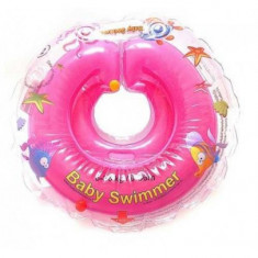 Colac de gat pentru bebelusi Babyswimmer roz cu zornaitoare 6-36 luni