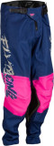 Cumpara ieftin Pantaloni Off-Road Copii Fly Racing Youth Kinetic Khaos, Albastru/Roz/Gri, Marime 20