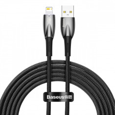 Baseus Glimmer Cablu USB-A - Lightning 480Mb/s 2.4A 2m negru