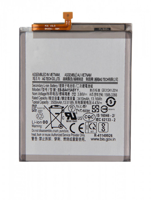 Acumulator pentru Samsung Galaxy A41, A415, EB-BA415ABY, 3500 mah