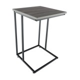 Cumpara ieftin Masuta blat mdf stejar si picioare metal negru KALA 40x40x61 cm