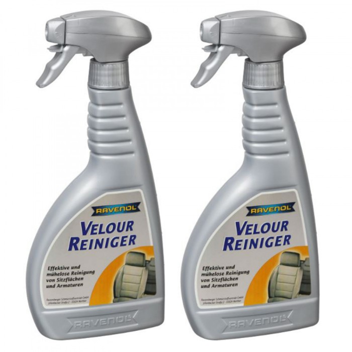 Pachet 2 x Solutie Ravenol Velour-Reiniger pentru curatare textile si plastice auto 500 ml