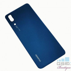 Capac Baterie Spate Huawei P20 Cu Adeziv Sticker Albastru foto