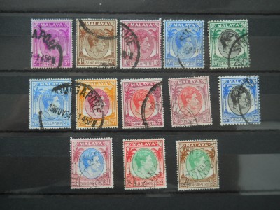 MALAYA SINGAPORE GEORGE V foto