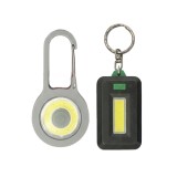 Cumpara ieftin Set 2 lanterne breloc LED, carabiniera gri multifunctionala cu 4 moduri + breloc LED compact negru verde, lumina alba, portabile EDC