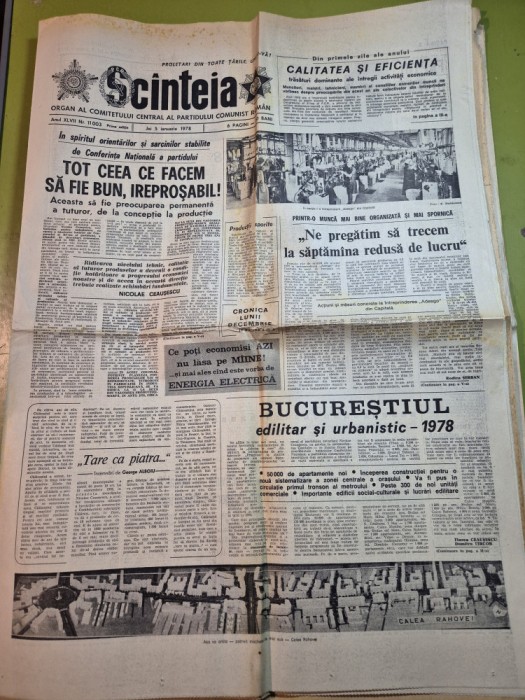 scanteia 5 ianuarie 1978-art. orasul bucuresti,buzaul turistic