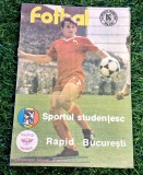 Program meci fotbal SPORTUL STUDENTESC Bucuresti - RAPID Bucuresti (aprilie 1988)