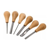 Cumpara ieftin Set de dalti pentru sculptura in lemn cu maner modelat pentru palma BeaverCraft SC05, 6 piese