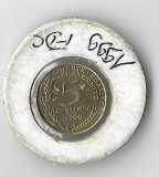 Moneda 5 centimes 1999 - Franta, tiraj: 25.500, Europa, Cupru-Nichel