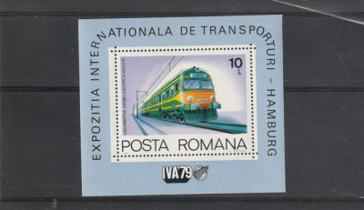 Romania,Expo de transporturi,colita ,Hamburg ,nr lista1001 . foto