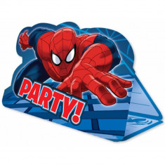 Invitatii de petrecere cu Spiderman, Amscan 999280, Set 8 buc foto