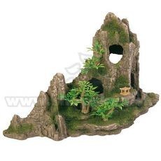 Ornament acvariu - STÂNCĂ CU GROTĂ ȘI COPACI Ornament acvariu - STÂNCĂ CU GROTĂ ȘI COPACI