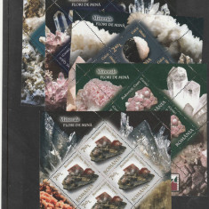 Romania 2010-Minerale,coli mici 4 timbre,dantelate , MNH