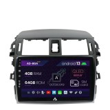 Navigatie Toyota Corolla (2007-2013), Android 13, A-Octacore 4GB RAM + 64GB ROM, 9 Inch - AD-BGA9004+AD-BGRKIT067