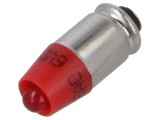 Lampă LED roșie 6V EAO, 1 diodă, 350mcd, 16mm, protecție &icirc;ncorporată