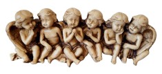 Statueta decorativa, Ingeri, Alb, 22 cm, DVUG04