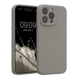 Husa Kwmobile pentru Apple iPhone 15 Pro Max, Gri, Silicon, KWM000022ON002C, Carcasa