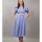 ROCHIE MIDI TIP CAMASA CU MANECA SCURTA ZEFFIRETTO TALIE UNICA Albastru