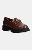 Steve Madden mocasini de piele Lando-CN femei, culoarea bej, cu platforma, SM11002936
