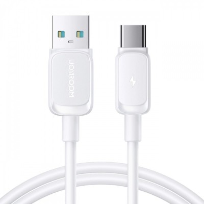 Cablu Date si Incarcare USB-A - USB-C Joyroom Multi-Color Series A14, 30W, 1.2m, Alb foto