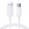 Cablu Date si Incarcare USB-A - USB-C Joyroom Multi-Color Series A14, 30W, 1.2m, Alb