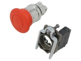 Comutator de Siguranță 22mm 2 NC Roșu XB4BS8442