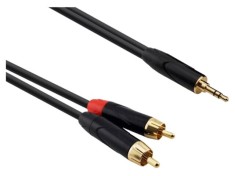 Cablu Jack 3,5mm la RCA x2 3m negru Reds Music