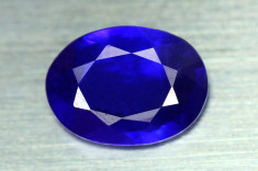 SAFIR NATURAL ALBASTRU SUPERB - 3,53 ct. certificat de autenticitate - NETRATAT foto