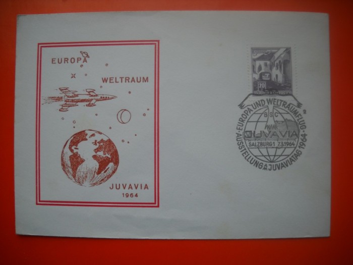 HOPCT PLIC S FDC NR 729 JUVAVIA SALZBURG 1964 - AUSTRIA-COSMOS/ SPACE / SPATIU -NECIRCULAT