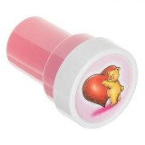 Set Stampile Rotunde, Ursuleț Gălbui, Roșu/Roz, 9 Bucăți, Diametru 3 cm, &Icirc;nălțime 4 cm, Oem