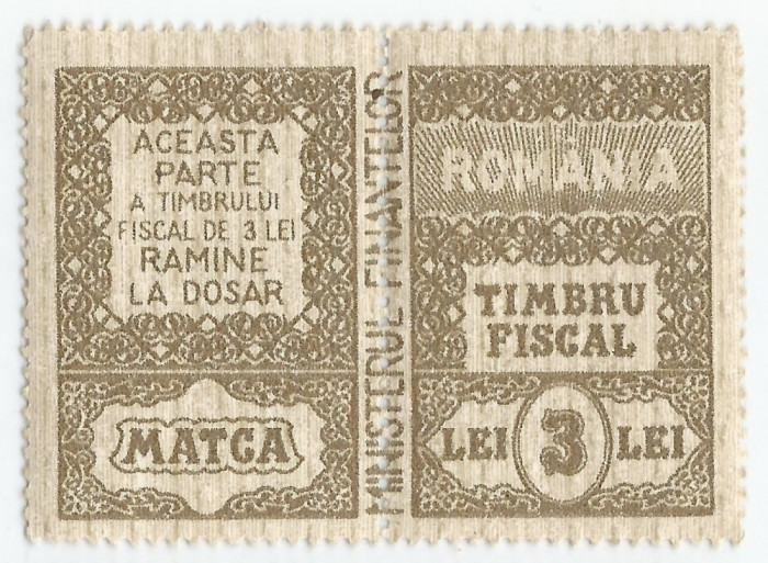 *Romania, lot 676 cu 1 diptic fiscal general, 1968, MNH