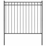 vidaXL Gard de grădină din oțel 1,7x1,5 m negru 146315