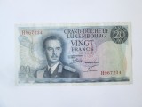 Luxemburg 20 Francs 1966,bancnota din imagini in stare foarte buna