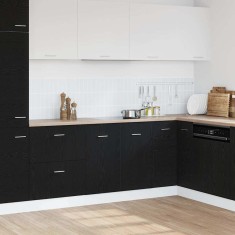 vidaXL Dulap pentru chiuvetă, stejar negru, 80x46x81,5 cm, lemn prelucrat 863227