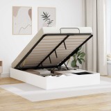 vidaXL Cadru de pat otoman cu depozitare Alb 193 x 120 x 25 cm PAL 3409285